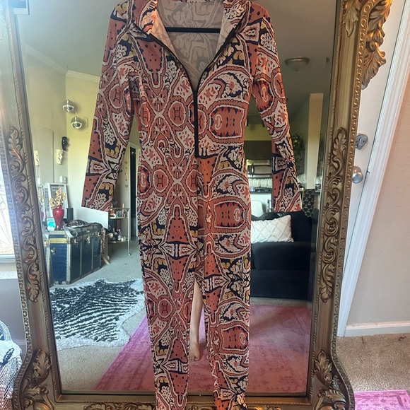 Colorful Paisley Print Jumpsuit - Picture 3 of 5